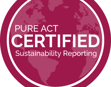 Logotype för pure act certifiering av ÅJ Distribution 2021